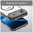 For iPhone Air Case Compatible with MagSafe Clear PC + TPU Shockproof Phone Back Cover - Transparent Black - 6