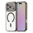 For iPhone 17 Pro Case Compatible with MagSafe Clear PC + TPU Shockproof Phone Back Cover - Transparent Black - 1