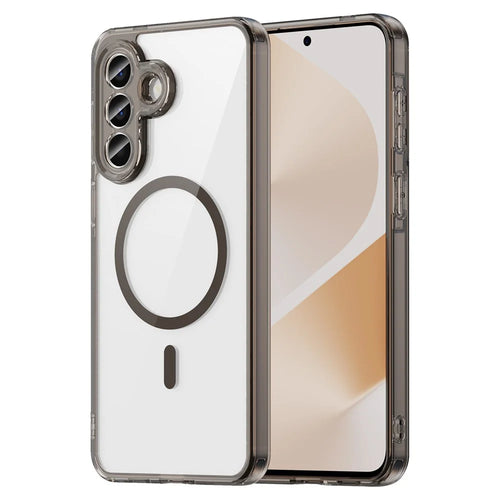 For Samsung Galaxy A57 5G Case Compatible with MagSafe Clear PC + TPU Shockproof Phone Back Cover - Transparent Black - 1
