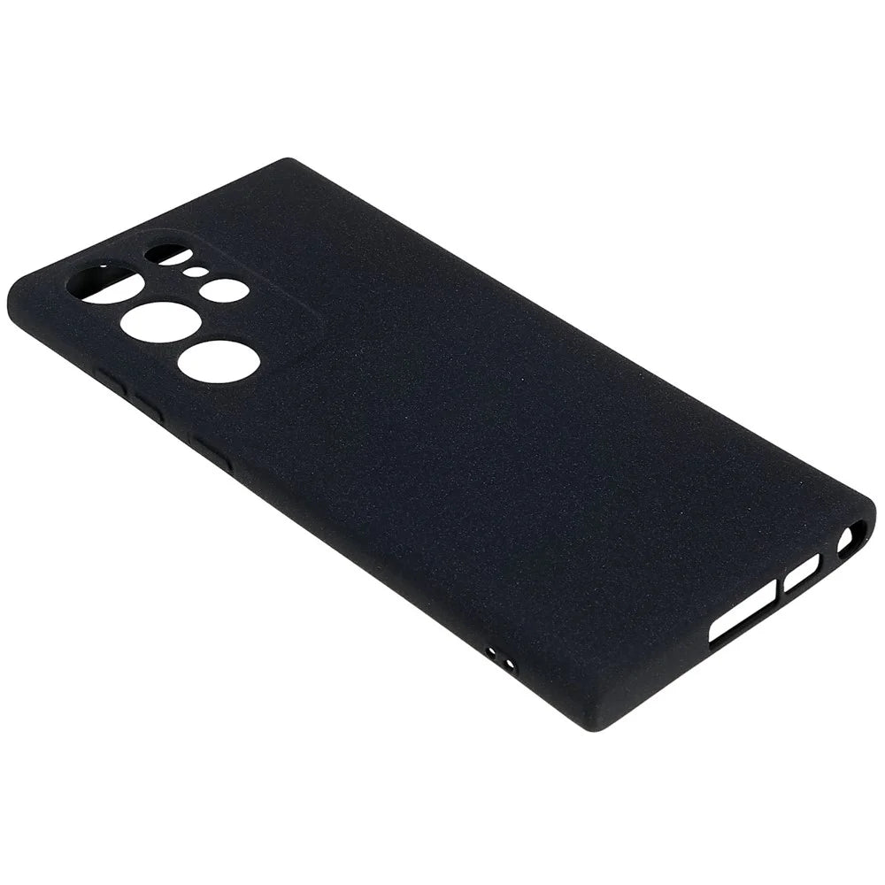 For Samsung Galaxy S23 Ultra Anti-Scratch Double-Sided Matte Case Soft TPU Camera Protection Phone Cover - Black - 4