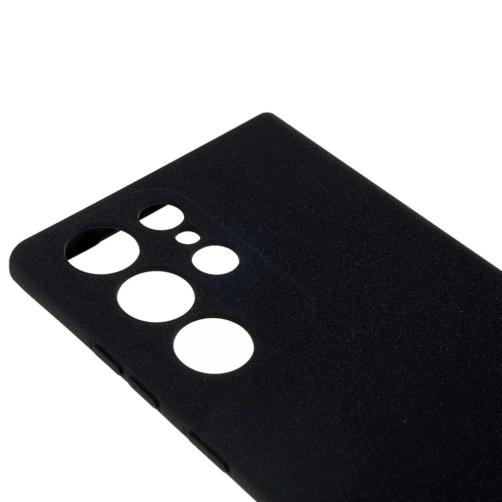 For Samsung Galaxy S23 Ultra Anti-Scratch Double-Sided Matte Case Soft TPU Camera Protection Phone Cover - Black - 6