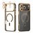 For iPhone 17 Pro Max Magnetic Case Electroplated 2.0mm Acrylic TPU Phone Back Cover Compatible with MagSafe - Black - 1