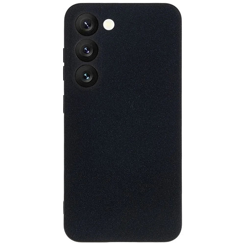 For Samsung Galaxy S23 Flexible TPU Camera Protection Phone Case Double-Sided Matte Anti-Fingerprint Cover - Black - 1