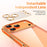 For iPhone  18 Pro / 17  Pro Electroplated Case 2.0mm Thick Acrylic TPU Hybrid Shockproof Phone Cover - Orange - 6