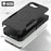 Magnetic Phone Case For iPhone 17e  /  16e Shockproof PC + TPU Cover with High-Alumina Tempered Glass Screen Protector - Black - 5