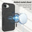Magnetic Phone Case For iPhone 17e  /  16e Shockproof PC + TPU Cover with High-Alumina Tempered Glass Screen Protector - Black - 7