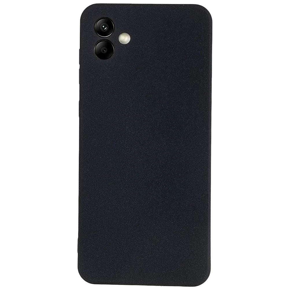 For Samsung Galaxy A04 4G (164.4 x 76.3 x 9.1 mm) Double-Sided Matte Anti-Slip Phone Case Soft TPU Scratch Resistant Cover - Black - 1