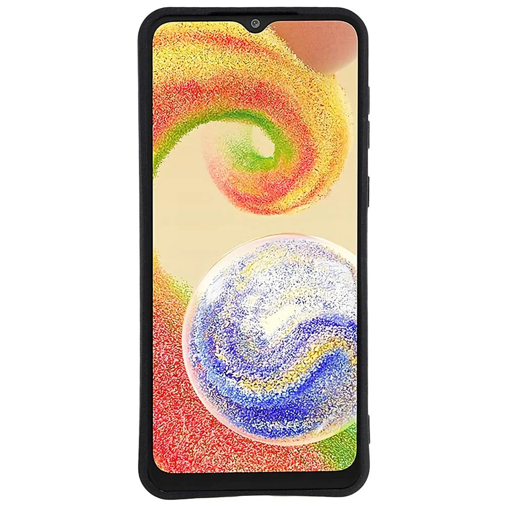 For Samsung Galaxy A04 4G (164.4 x 76.3 x 9.1 mm) Double-Sided Matte Anti-Slip Phone Case Soft TPU Scratch Resistant Cover - Black - 3