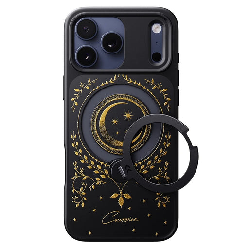CASEKOO Tarot Series for iPhone 18 Pro / 17 Pro Magnetic Case Rotating Ring Kickstand PC + TPU Shockproof Cover - Tarot Vine Moon - 2