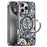 CASEKOO for iPhone 16 Pro Max Case Mirror Surface Kickstand Ring Holder Shockproof PC + TPU Cover - Butterfly Texture - 1