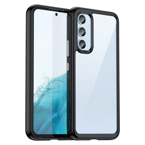 For Samsung Galaxy A54 5G Phone Case, TPU Bumper+Acrylic Back Drop Resistant Protective Cover - Black - 1