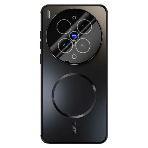ABEEL For vivo X300 Ultra 5G Magnetic Case TPU PC Cooling Matte Phone Back Cover with Lens Film - Black - 1