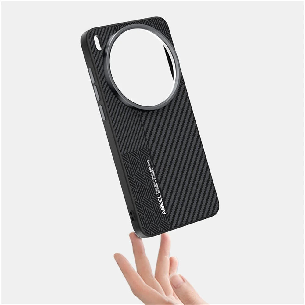 ABEEL For vivo X300 Ultra 5G Magnetic Case PC + TPU + Aluminum Alloy + PU Leather Slim Phone Back Cover - Texture 2 - 3