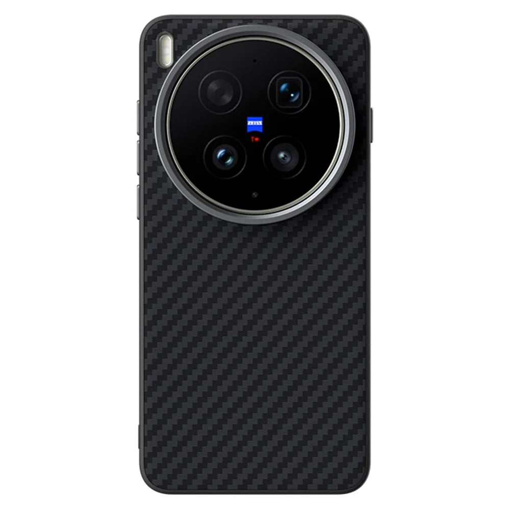ABEEL For vivo X300 Ultra 5G Magnetic Case Carbon Fiber Texture Phone Back Cover - Black - 2
