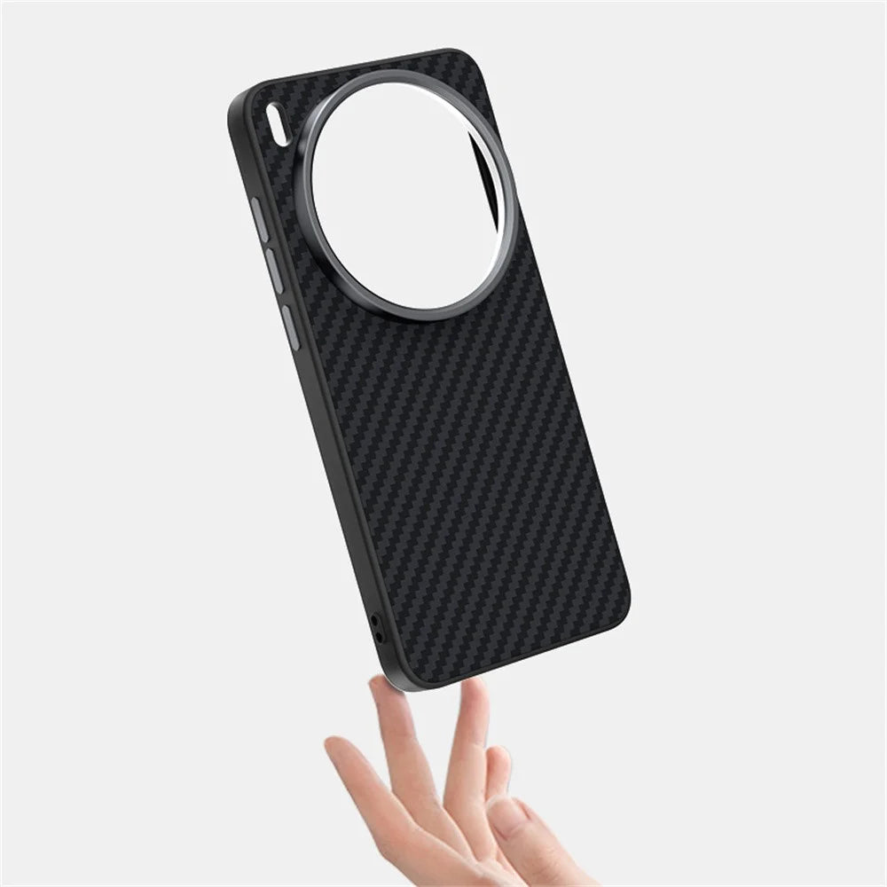 ABEEL For vivo X300 Ultra 5G Magnetic Case Carbon Fiber Texture Phone Back Cover - Black - 3
