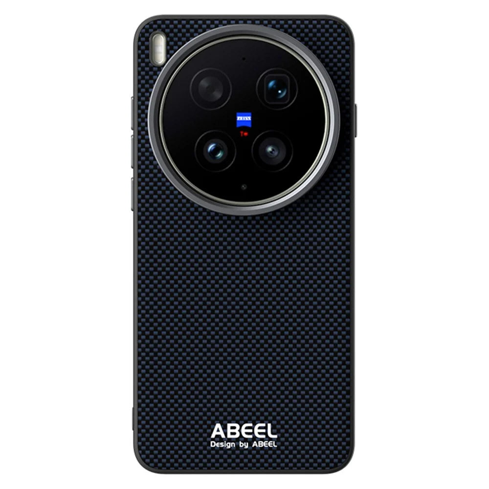 ABEEL For vivo X300 Ultra 5G Magnetic Case Printed PC TPU Aluminum Alloy Leather Phone Cover - Black - 2