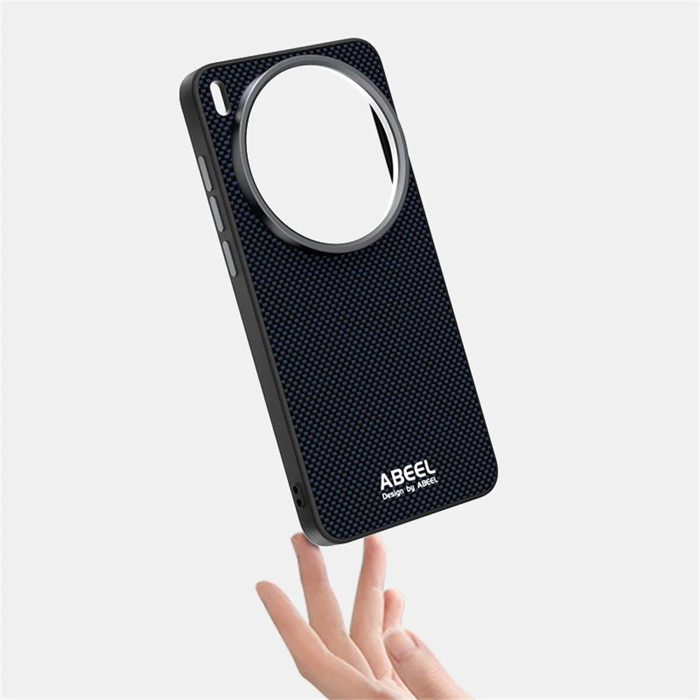 ABEEL For vivo X300 Ultra 5G Magnetic Case Printed PC TPU Aluminum Alloy Leather Phone Cover - Black - 3