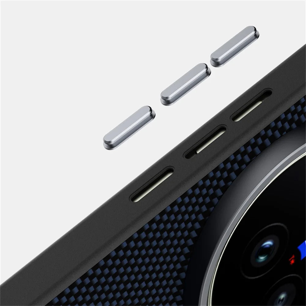 ABEEL For vivo X300 Ultra 5G Magnetic Case Printed PC TPU Aluminum Alloy Leather Phone Cover - Black - 5
