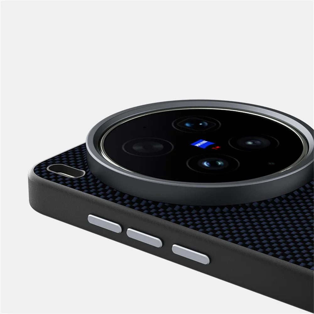 ABEEL For vivo X300 Ultra 5G Magnetic Case Printed PC TPU Aluminum Alloy Leather Phone Cover - Black - 6