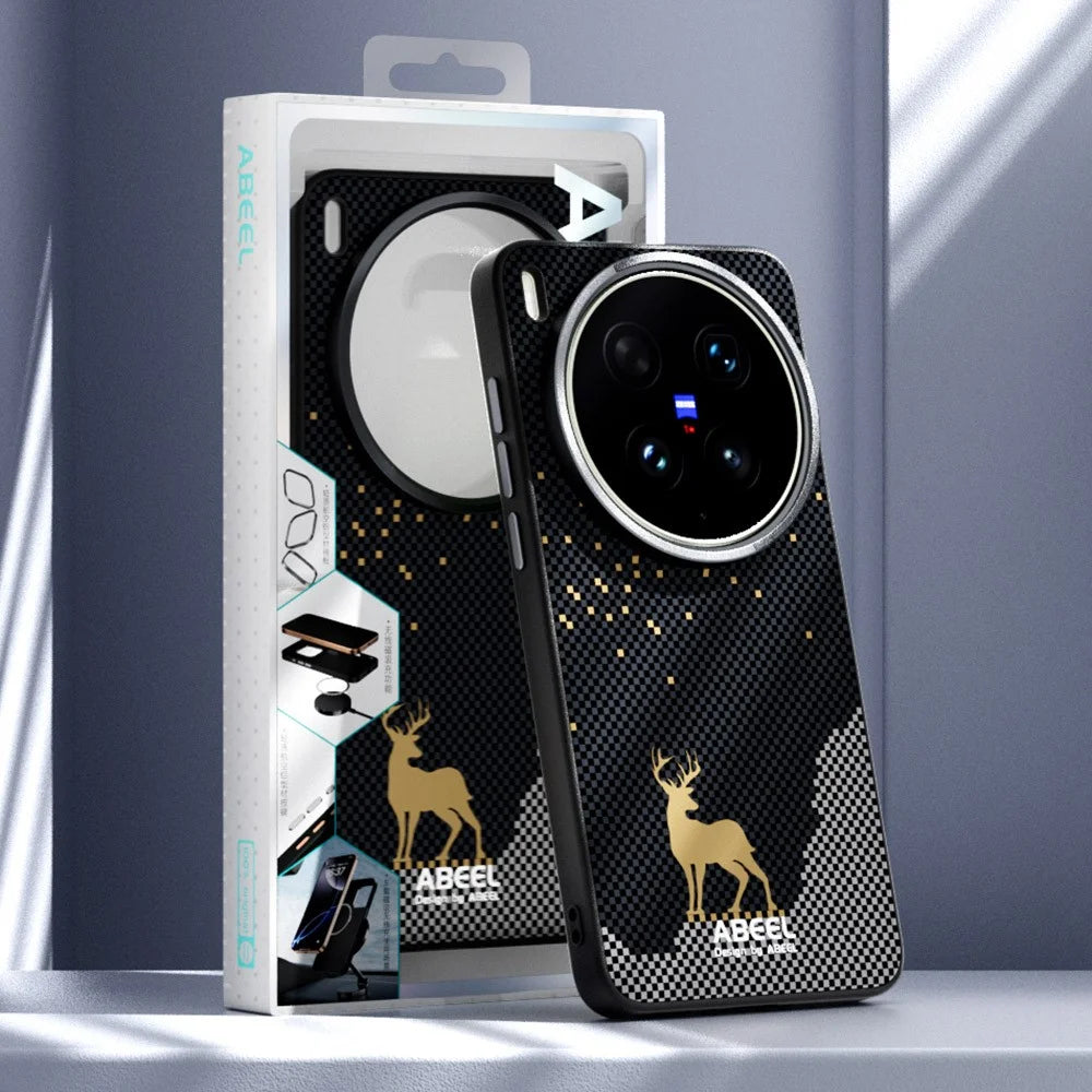 ABEEL For vivo X300 Ultra 5G Magnetic Case Ultra Slim PC TPU Phone Back Cover - Deer - 7