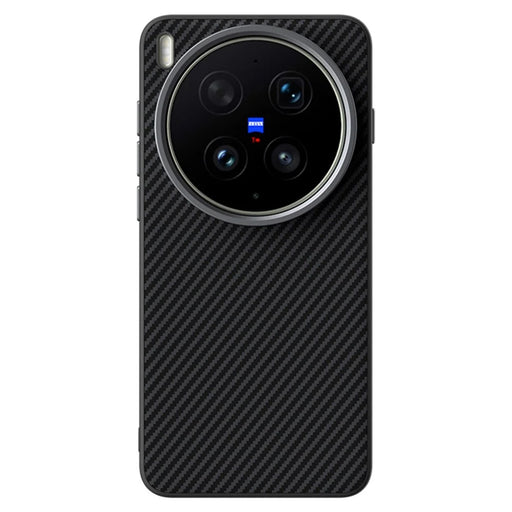 ABEEL For vivo X300 Ultra 5G Magnetic Case Carbon Fiber Texture TPU PC PU Phone Back Cover - Black - 2
