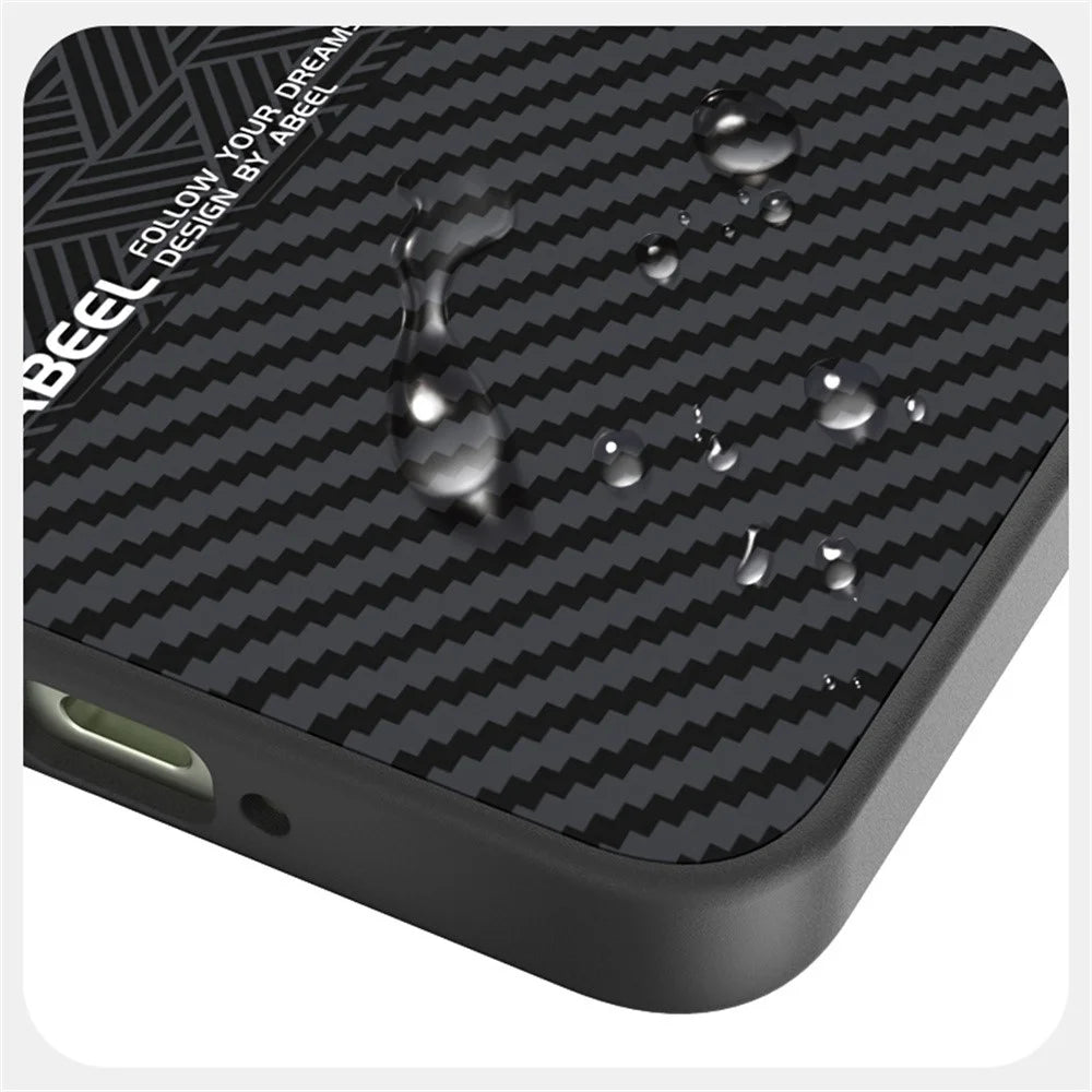 ABEEL For vivo X300s 5G Magnetic Case PC + TPU + Aluminum Alloy + PU Leather Slim Phone Back Cover - Texture 3 - 4