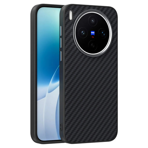 ABEEL For vivo X300s 5G Magnetic Case Carbon Fiber Texture Phone Back Cover - Black - 1