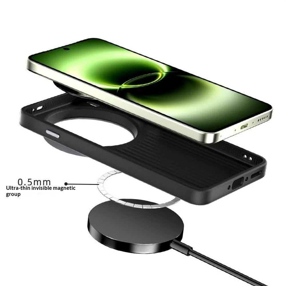 ABEEL For vivo X300s 5G Magnetic Case Printed PC TPU Aluminum Alloy Leather Phone Cover - Black - 7