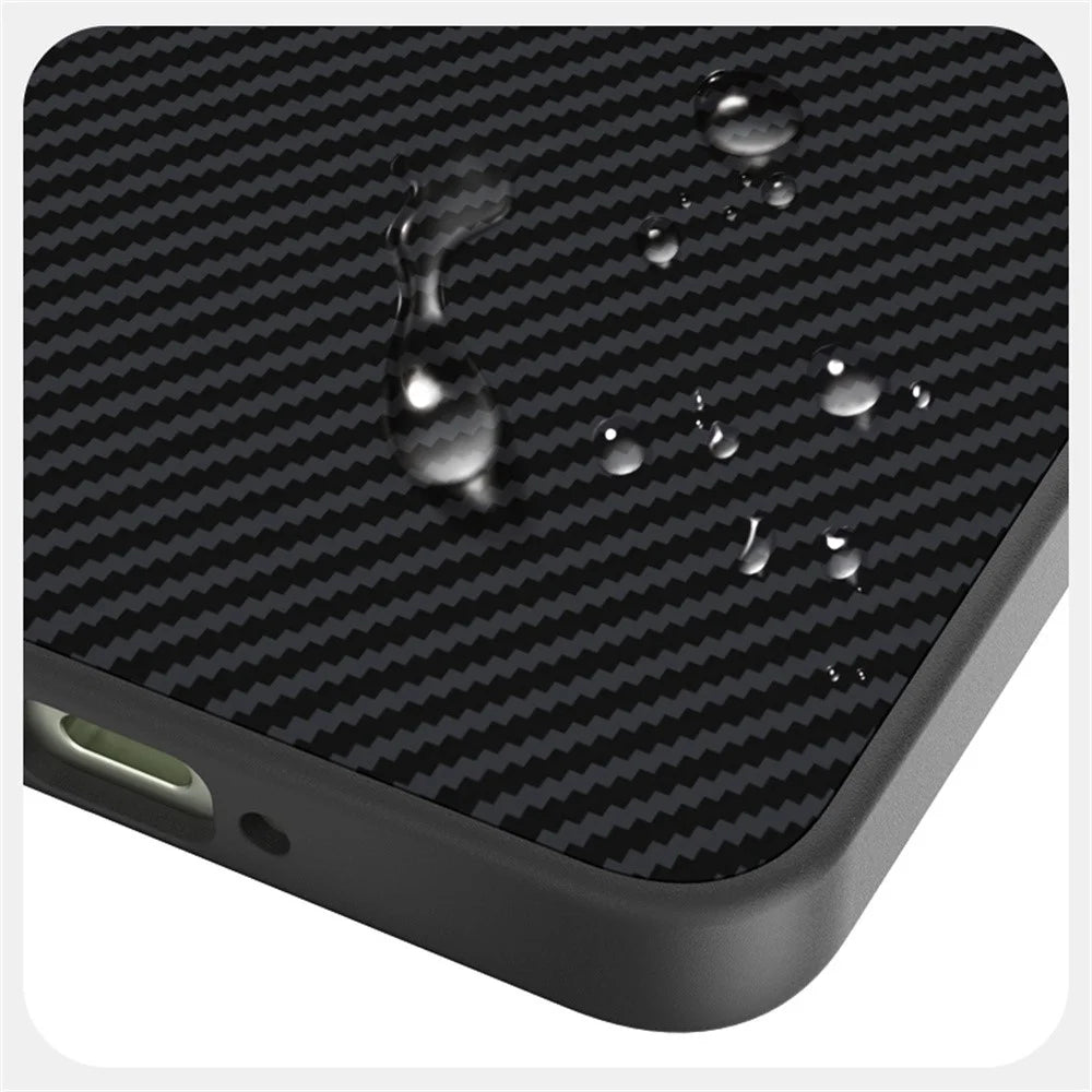 ABEEL For vivo X300s 5G Magnetic Case Carbon Fiber Texture TPU PC PU Phone Back Cover - Black - 3