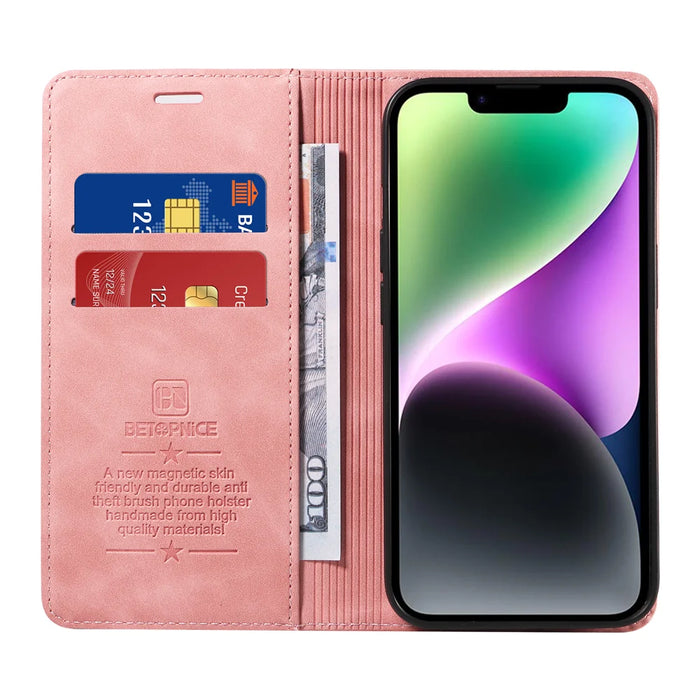 BETOPNICE For Google Pixel 11 Pro / Google Pixel 11 Case Magnetic Closure RFID Blocking Wallet Stand Leather Phone Cover - Pink - 5