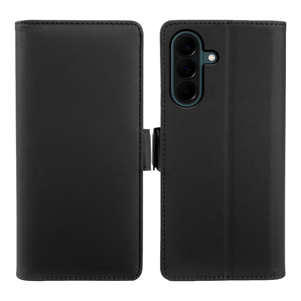 For Samsung Galaxy A57 5G Leather Case Wallet Stand TPU + PU Skin-touch Cover - Black - 7