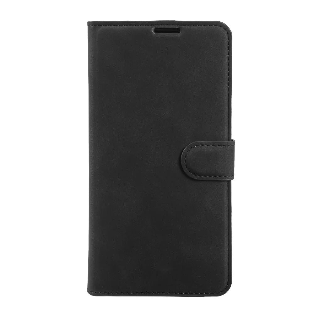 For iPhone 15 Pro Wallet Stand Case Card Slots Skin-feel TPU + PU Leather Flip Cover - Black - 7