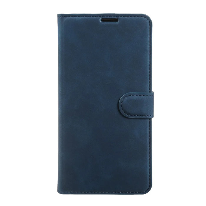For iPhone 16 Pro Max Wallet Stand Case Card Slots Skin-feel TPU + PU Leather Flip Cover - Blue - 7