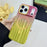 For iPhone 17 Pro Magnetic Case Multicolor Gradient Stripe TPU PC Shockproof Cover Compatible with Magsafe - Gradient Pink Yellow - 2