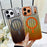 For iPhone 17 Pro Max Magnetic Case Gradient Stripe TPU PC Shockproof Cover Compatible with Magsafe - Orange - 5