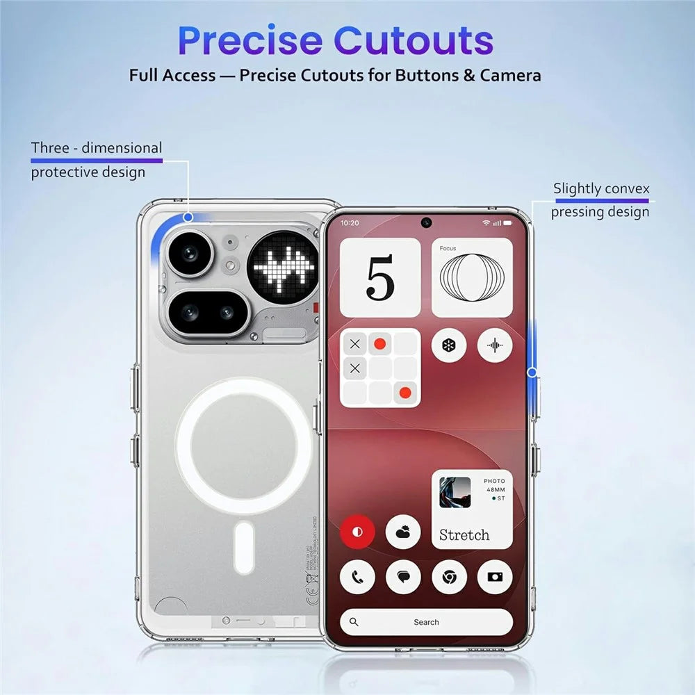 For Nothing Phone (4a) Pro Magnetic Case Transparent TPU Anti Drop Phone Cover - 4
