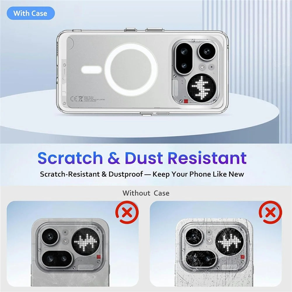 For Nothing Phone (4a) Pro Magnetic Case Transparent TPU Anti Drop Phone Cover - 5