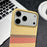 For iPhone 17 Pro Max Magnetic Case Striped Textile Pattern Skin-touch PC Cover - Yellow Stripe - 2