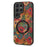 For Samsung Galaxy S26 Ultra Magnetic Phone Case Floral Pattern PU Leather TPU Protective Cover - Green - 1