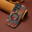 For Samsung Galaxy S26 Ultra Magnetic Phone Case Floral Pattern PU Leather TPU Protective Cover - Green - 5