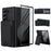 For Samsung Galaxy Z Fold6 5G Case Card Bag Kickstand Leather + PC Phone Cover with HD Screen Protector - Black - 1