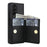 For Samsung Galaxy Z Fold3 5G Wallet Case Ring Holder PC PU Flip Phone Cover with HD Screen Protector - Black - 3