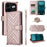 For Nothing Phone (4a) Pro Leather Case Stand Wallet Phone Cover with Shoulder  /  Wrist Strap - Pink - 1