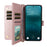 For Nothing Phone (4a) Pro Leather Case Stand Wallet Phone Cover with Shoulder  /  Wrist Strap - Pink - 2