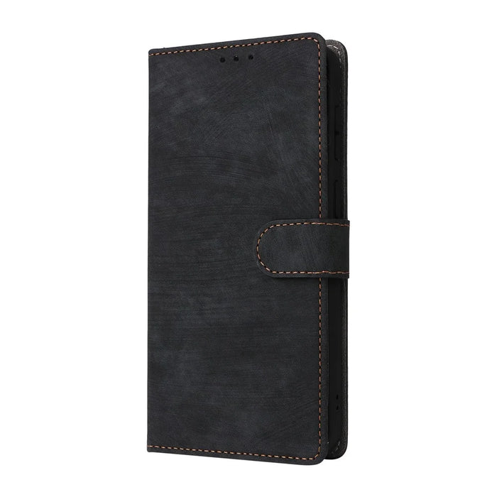 For Samsung Galaxy A37 5G Case Wallet RFID Blocking PU Leather Phone Cover Stand with Strap - Black - 7