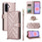 For Samsung Galaxy A57 5G Leather Case Stand Wallet Phone Cover with Shoulder  /  Wrist Strap - Pink - 1