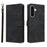 For Samsung Galaxy A57 5G Case Wallet RFID Blocking PU Leather Phone Cover Stand with Strap - Black - 1