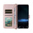 For Sony Xperia 1 VIII Leather Case Stand Wallet Phone Cover with Shoulder  /  Wrist Strap - Pink - 3