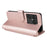 For Sony Xperia 1 VIII Leather Case Stand Wallet Phone Cover with Shoulder  /  Wrist Strap - Pink - 6