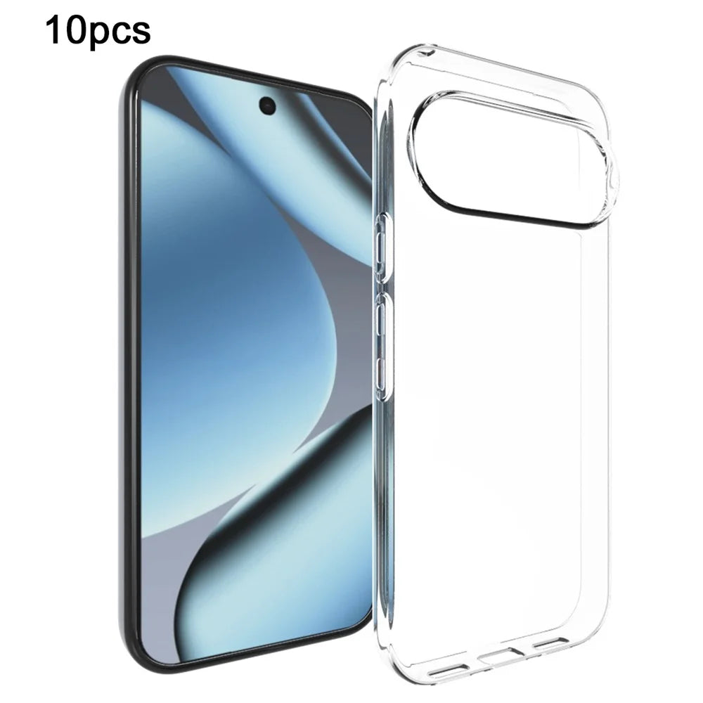 10Pcs   /   Pack For Google Pixel 11 Pro Case Watermark Free TPU Protective Phone Cover - Transparent - 1